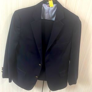 Boys navy suit, gold buttons size 10